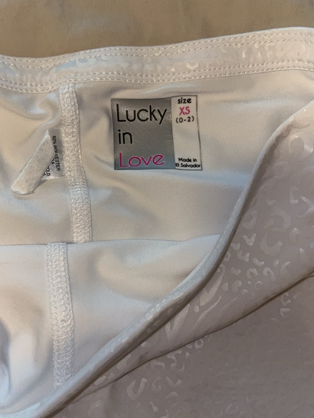 Lucky in Love White Tiered Ruffle Skirt with built in shorts - Picture 2 of 4